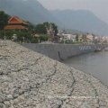 Stone cage wire mesh for retaining gabion wall